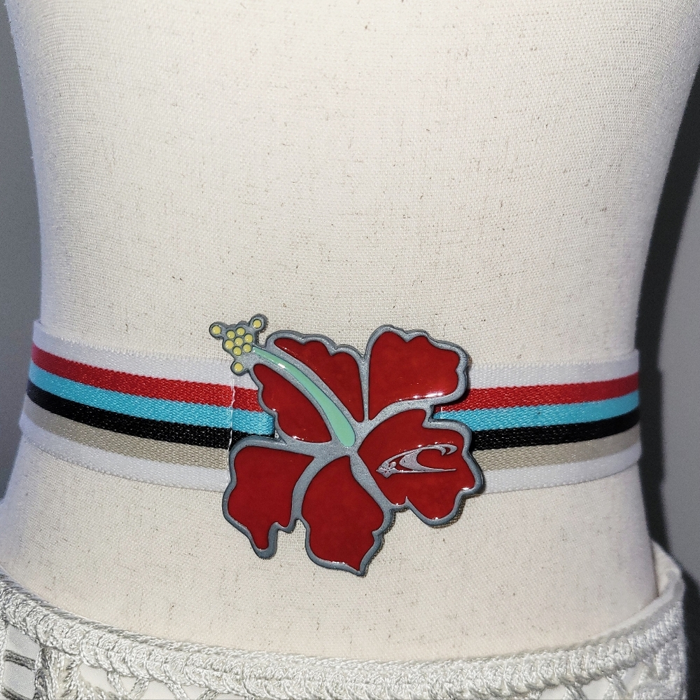 O’Neill Stretch Belt | Hibiscus Flower Buckle Surf Skater Belt